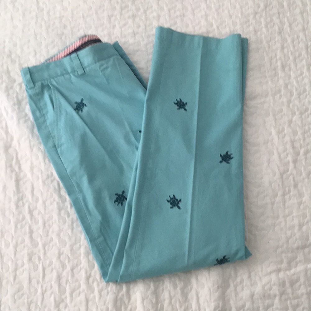 Men’s Club Pants. Turtle embroidery. 36x34 Cotton